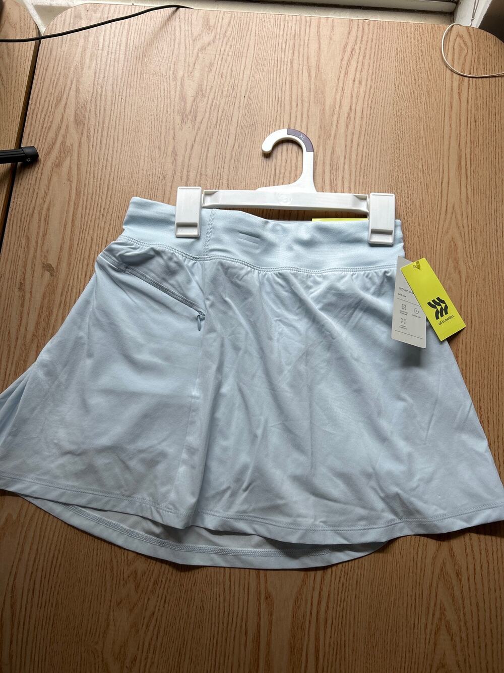 New Girl’s All in Motion Athletic Stretchy Skort Mid Rise Light Blue size XL 14